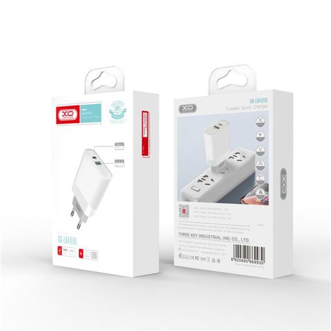 CARGADOR DE CORRIENTE L64 18W TIPO C + USB QC 3.0 XO - XOL64-