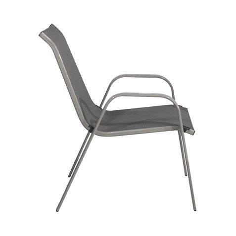 SILLA EXTERIOR METÁLICA JUNE GRIS 55X62X90CM - 75963-2