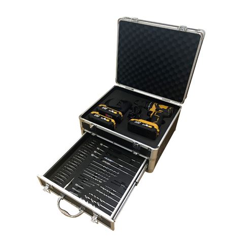 TALADRO PERCUTOR S/CARBONES 20V | 3 BATERIAS 2AH | CAJA ALUMINIO 50PCS BLIM - BL0112_03_1