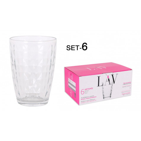 SET 6 VASOS CRISTAL 415CC NEW ARTEMIS
