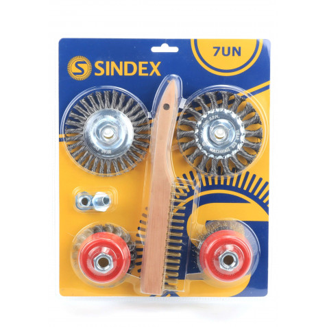 KIT RASCADOR + CEPILLO 7 UNIDADES SINDEX