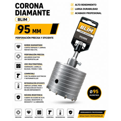 CORONA DIAMANTE 95 MM BLIM