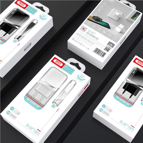 PACK CARGADOR CORRIENTE L69 2.4A + CABLE MICRO USB NEGRO XO - XOL69