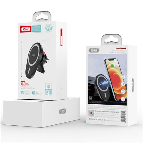 SOPORTE COCHE + BASE DE CARGA INALAMBRICA 15W CX005 XO - XOCX005-1