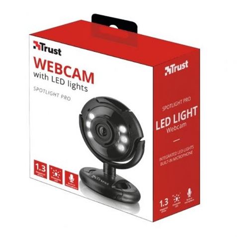 WEBCAM CON MICROFONO TRUST POTLIGHT PRO 1.3MPX CON LEDS - 16421-1