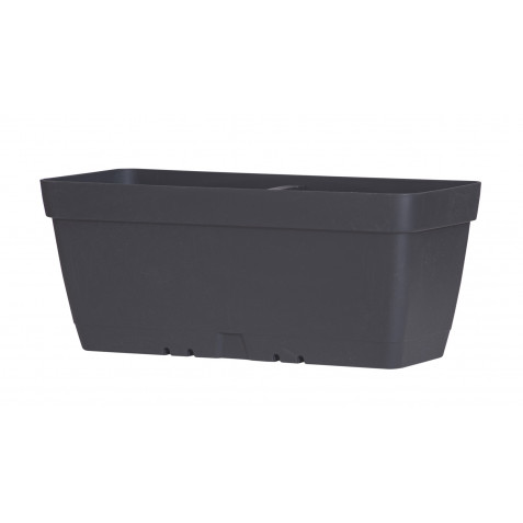 MACETA RECTANGULAR 40CM ANTRACITA CON DEPOSITO DE AGUA ARTPLAST