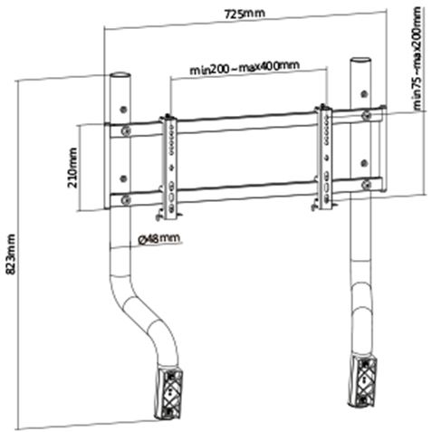 SOPORTE TELEVISOR HASTA 32"-50" RACING SIMULATOR COCKPIT SEAT PRO R3 CROMAD - CR1079-1