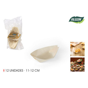 PACK 12 CUENCOS MADERA APERITIVOS...
