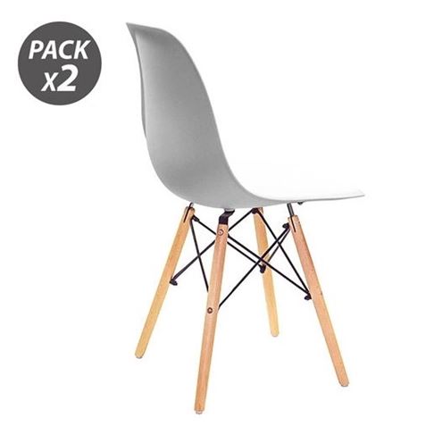 PACK 2 SILLAS DESIGN D100 BLANCAS MUVIP - 80040-2