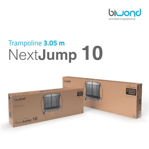 TRAMPOLÍN CAMA ELÁSTICA 3.05M NEXTJUMP 10 HASTA 150KG BIWOND AZUL - BW0054-6