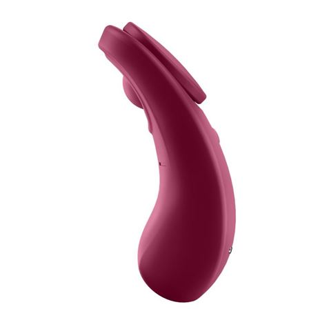 SATISFYER SEXY SECRET ESTIMULADOR DE BRAGUITA CON APP WINE RED - 4061504003351-2