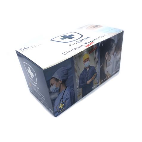 PACK 50 MASCARILLAS NEGRAS QUIRÚRGICAS PROSAFE - PK50IIR-BLACK-1