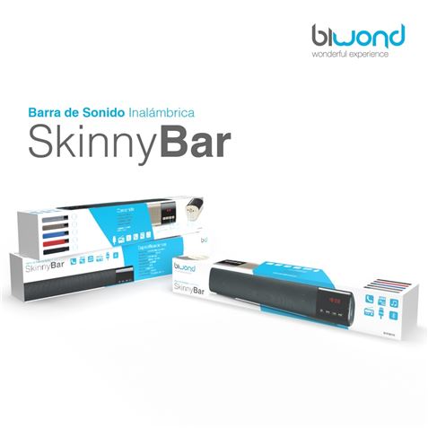 BARRA DE SONIDO 10W SKINNYBAR PLATA BIWOND - BW0049-2 BARRA DE SONIDO 10W SKINNYBAR PLATA BIWOND - BW0049-2
