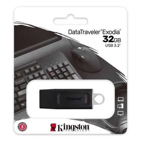 PENDRIVE KINGSTON USB3.2 32GB DATATRAVELER EXODIA - DTX32-1
