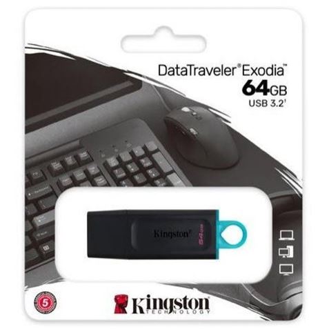 PENDRIVE KINGSTON USB3.2 64GB DATATRAVELER EXODIA - DTX64-1