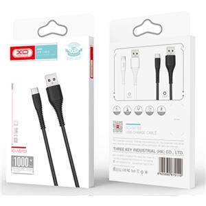 CABLE NB156 SILICONA USB - LIGHTNING | 2.4A | 1 MTR | NEGRO XO - XOPR153