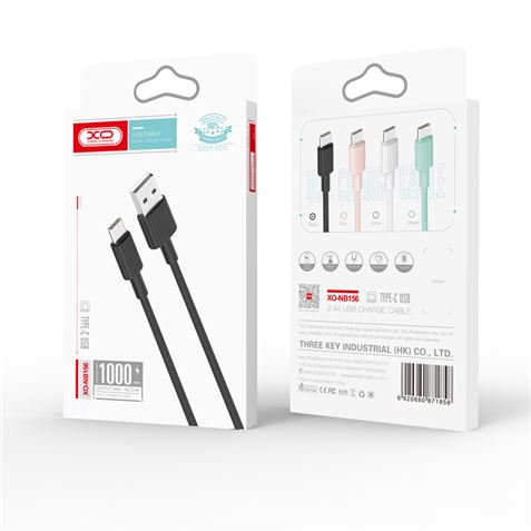 CABLE NB156 SILICONA USB - TIPO C | 2.4A | 1 MTR | BLANCO XO - XONB156TCWH-1