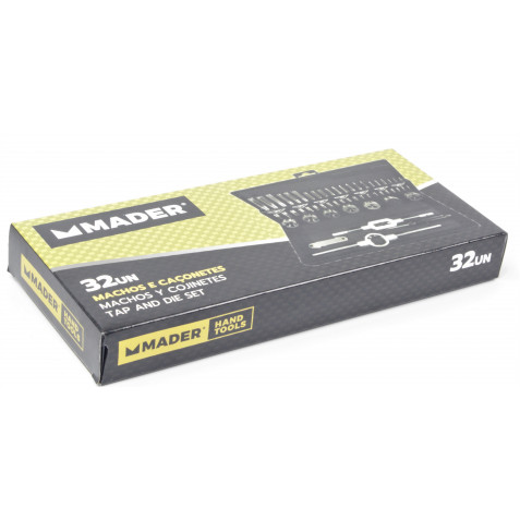 JUEGO MACHOS Y COJINETES 32 PCS MADER