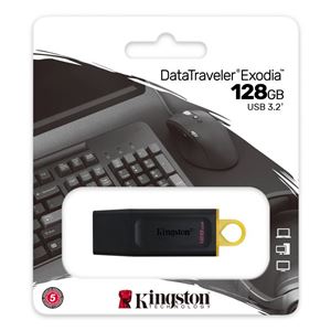 PENDRIVE KINGSTON USB3.2 128GB DATATRAVELER EXODIA - DTX128GB-1