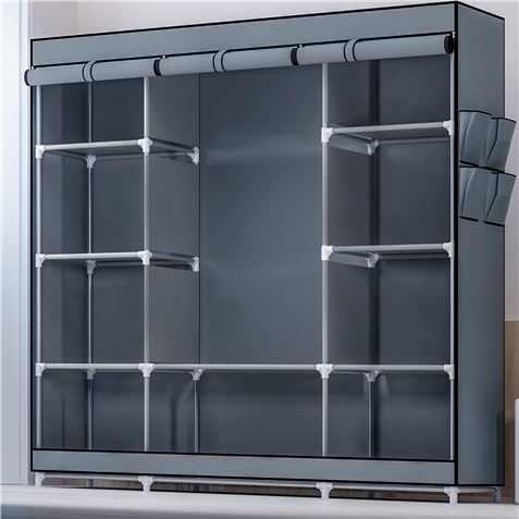 ARMARIO DE TELA TRIPLE GRANDE 128X45X166CM - 80207-1