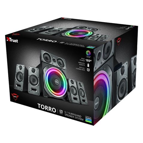 ALTAVOCES 5.1 TRUST GAMING 180W GXT 698 TORRO | RGB - 23059-3