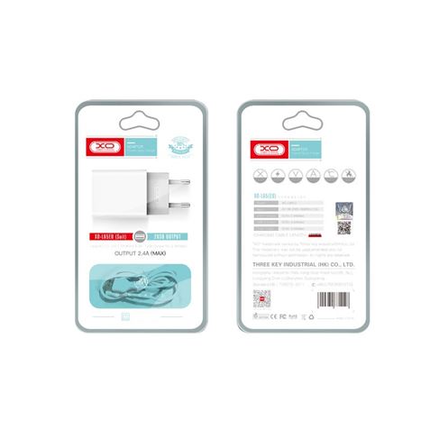 PACK CARGADOR CORRIENTE L65 2.4A + CABLE LIGHTNING XO - XOL65LG-1 PACK CARGADOR CORRIENTE L65 2.4A + CABLE LIGHTNING XO - XOL65LG-1