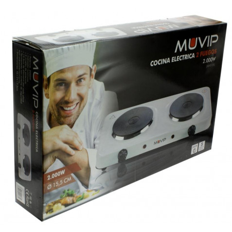 COCINA ELECTRICA 2 FUEGOS 2000W MUVIP