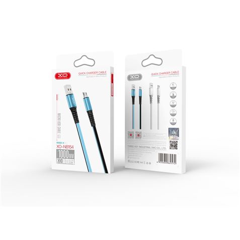 CABLE NB154 CARGA RAPIDA USB - MICRO USB | 2A | 1 METRO | AZUL XO - XONB154MCBL-1