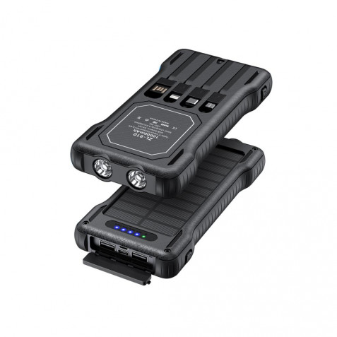 POWERBANK SOLAR 10000MAH 4 EN 1 NEGRO...