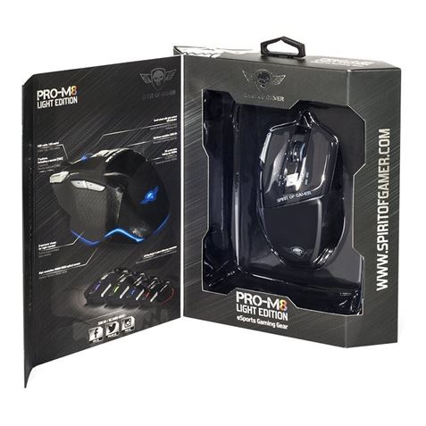 RATÓN SPIRIT OF GAMER PRO-M8 LIGHT EDITION | RGB | 7 BOTONES - PRO-M8 -1