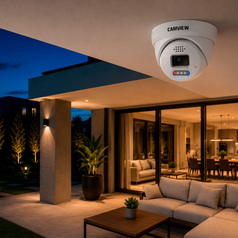 CAMARA IP DOMO 5MP POE CON AI SIRENA,...