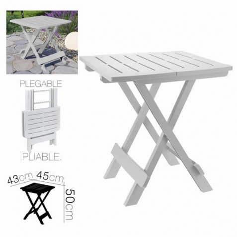 MESA PLEGABLE BLANCA ADIGE 43X45X50CM