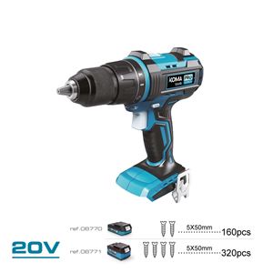 TALADRO PERCUTOR / ATORNILLADOR 20V BRUSHLESS (SIN BATERIA Y CARGADOR) KOMA - 08762_1 TALADRO PERCUTOR / ATORNILLADOR 20V BRUSHLESS (SIN BATERIA Y CARGADOR) KOMA - 08762_1