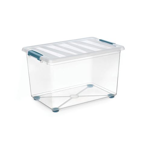 CAJA KATLA TRANSPARENTE 57L CON RUEDAS Y ASAS ERGONOMICAS 59X39X36.5CM - 83548_1