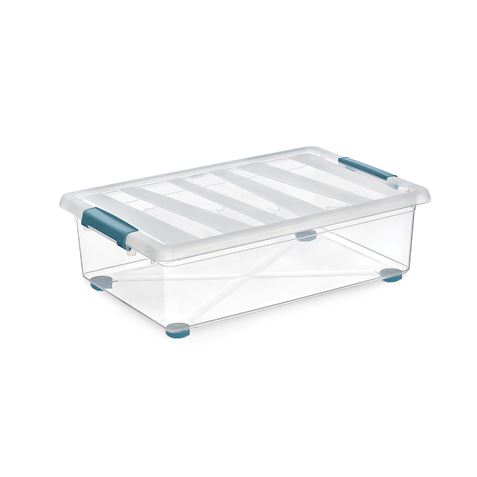 CAJA KATLA TRANSPARENTE 28 LITROS CON RUEDAS Y ASAS ERGONOMICAS 59X39X18.5M - 83549_1