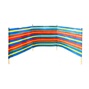 PARAVIENTO DE PLAYA CON BARRAS DE MADERA