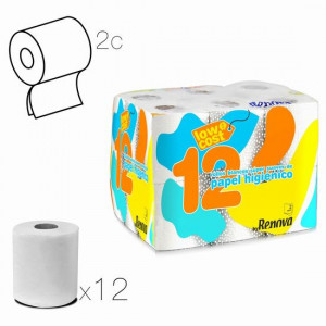 PACK 12 ROLLOS PAPEL HIGIENICO DOBLE...