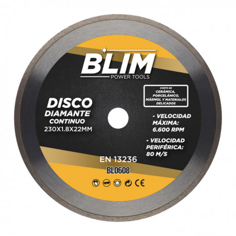 DISCO DIAMANTE CONTINUO 230X1.8X22MM...