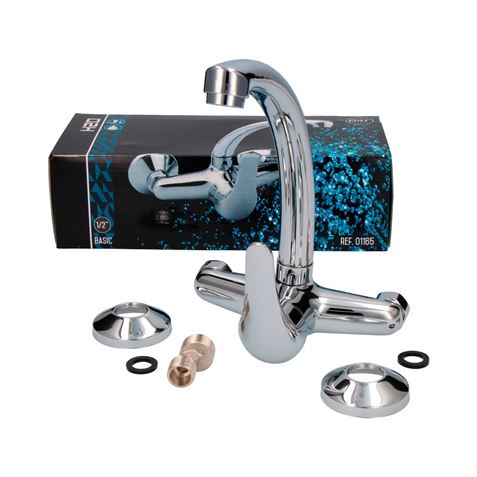 MONOMANDO DE FREGADERO CAÑO ALTO EMPOTRADO EDM - 01165_2