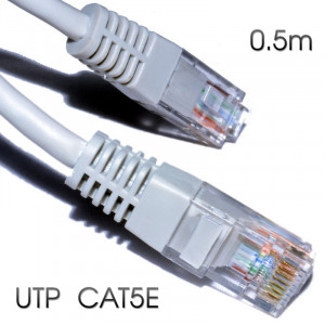 CABLE DE RED UTP CAT 5E 0.5M GRIS...