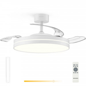 VENTILADOR DE TECHO 42" LED BLANCO...