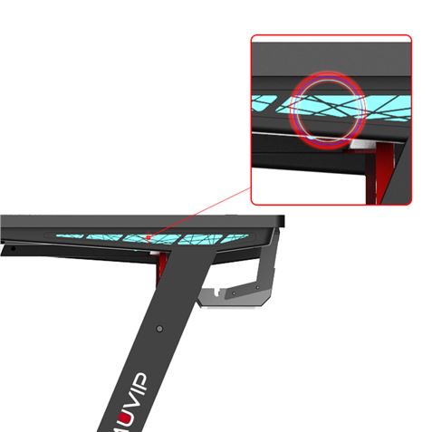 MESA GAMING PRO300 FIBRA CARBONO LUZ RGB MUVIP - MV0275-4