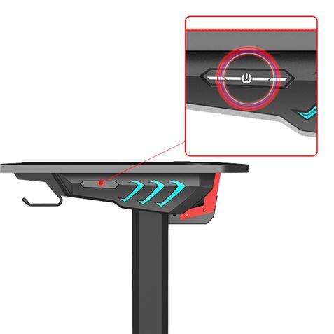 MESA GAMING PRO600 FIBRA CARBONO + LATERAL ALUMINIO + LUZ RGB MUVIP - MV0278-3