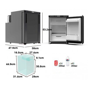 NEVERA FIJA CON COMPRESOR LG 12V 45...