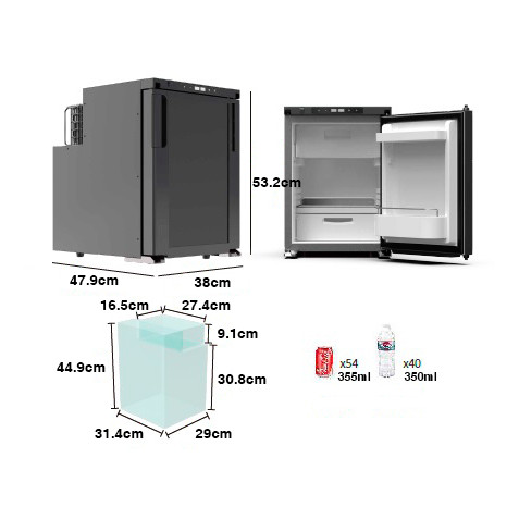 NEVERA FIJA CON COMPRESOR LG 12V 45...