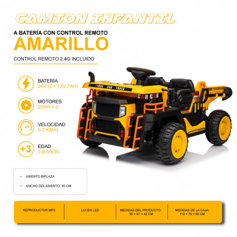 CAMION INFANTIL A BATERIA CON...
