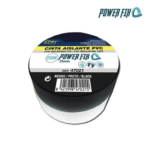 CINTA AISLANTE 25MX25MM NEGRA EDM - 47021_1