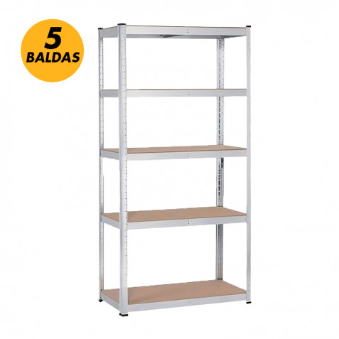 ESTANTERIA GALVANIZADA 5 BALDAS...