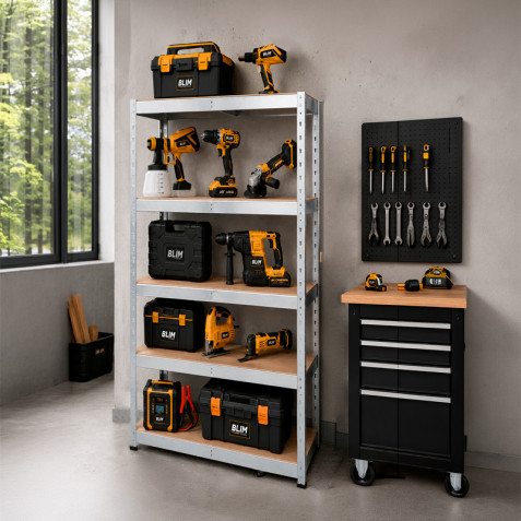 ESTANTERIA GALVANIZADA 5 BALDAS...