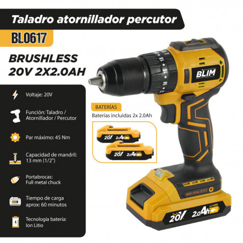 TALADRO ATORNILLADOR PERCUTOR...